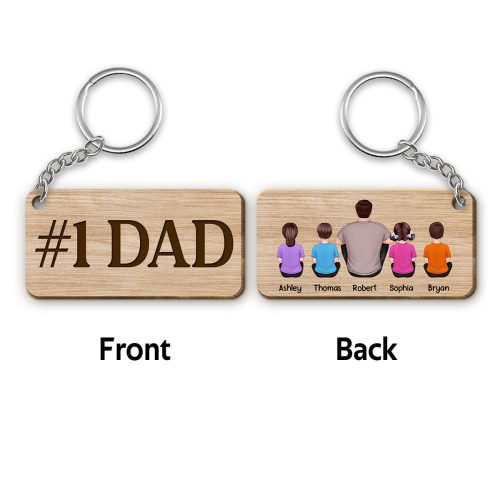 Jordanlynnsgems Personalized Step Dad Keychain, Fathers Day Gift from Step Kids, Hand Stamped Penny Stepfather Key Ring, Birthday Gift for Step Father